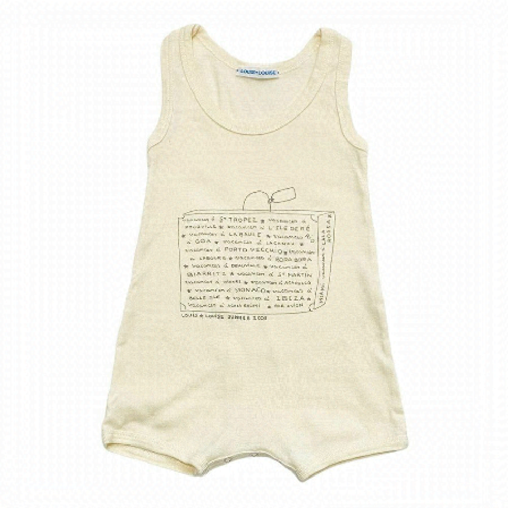 𝅺louis Louise Cream Sleeveless Romper